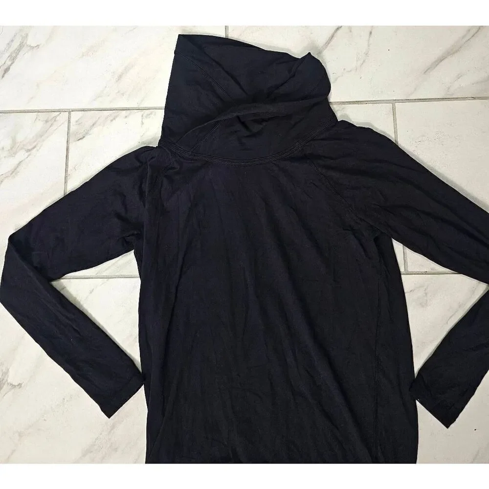 Lululemon Black Cowl Neck Pullover Size 6/8